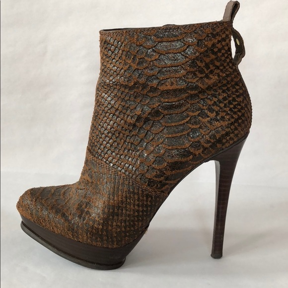 Michael Kors | Embossed Python Ankle Boot - Picture 2 of 8